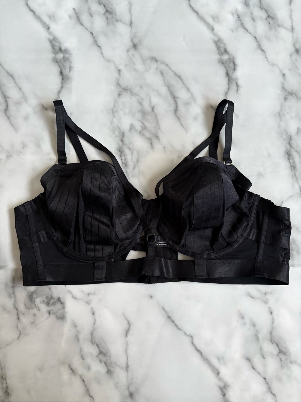 Torrid Black Strappy Mesh Plus Size Bra Size 2